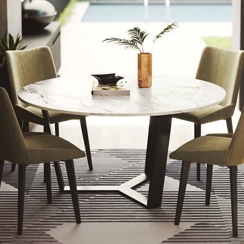 Mesa de jantar contemporânea - YARKON - Praddy Unipessoal lda - em madeira / com base em madeira / redonda