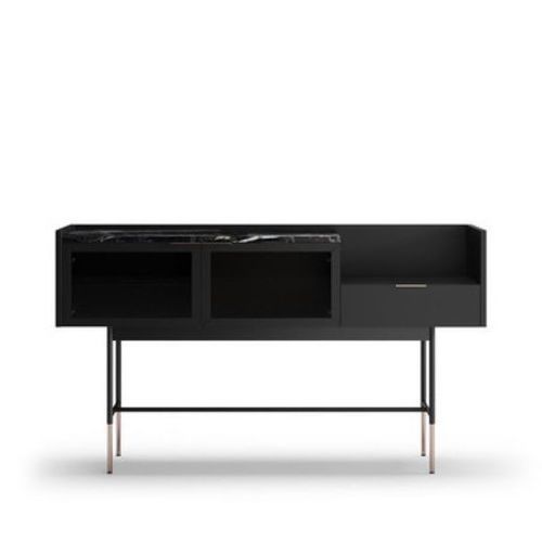 Buffet aparador contemporâneo - BATON - Praddy Unipessoal lda - em aço inoxidável / com prateleiras / com gavetas