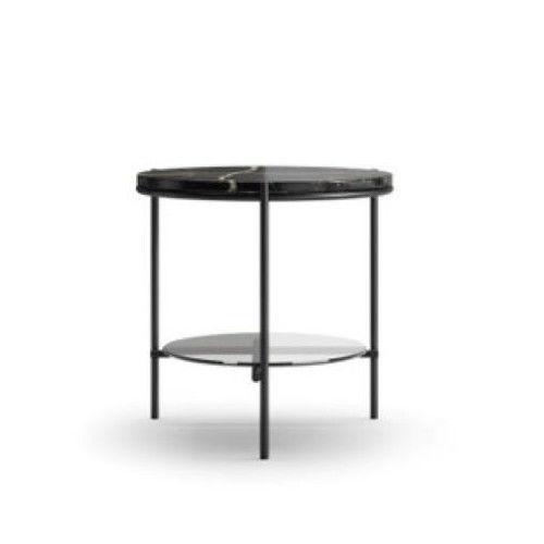 Mesa lateral contemporânea - CELLO III - Praddy Unipessoal lda - metálica / em mármore / com base metálica