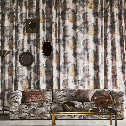 Tecido para estofados - ZAFARO - BLACK EDITION - para cortinas / estampado / listrado
