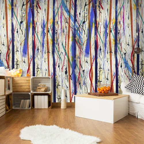 Papel de parede contemporâneo - COLORFUL SPLASH - WALL DESIGNERS - multicores / em não tecido / resistente a riscos