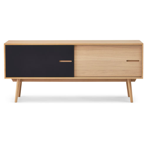 Buffet aparador contemporâneo - BOW - PBJ Design House - em carvalho / em nogueira / preto