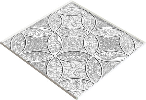Revestimento de piso em vidro - ORIENTAL 1 GRAY - Crystalexe - para ambiente interno / para degrau / para o setor terciário