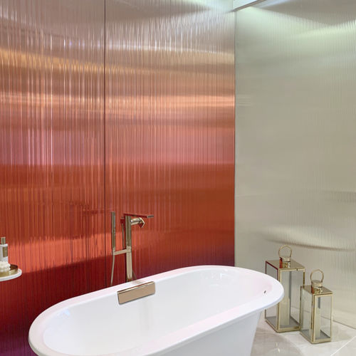Painel de vidro de segurança - R21385B - Rahmen (Asia) Limited - laminado / opaco / efeito espelho