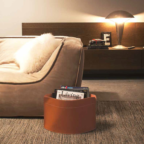 Porta-revistas contemporâneo - GIUSY - Limac Design® - da linha residencial / em couro / marrom