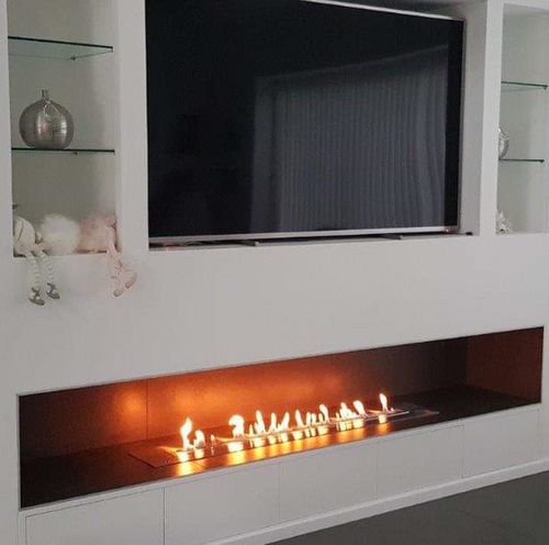 Queimador a bioetanol retangular - IB150 - Cheminée sur mesure - France - de embutir / de parede