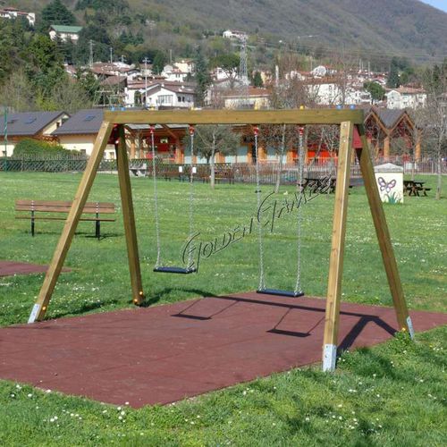 Balanço em madeira - ALTALENA DOPPIA IN LEGNO - GOLDEN GAMES SRL - para playground / duplo