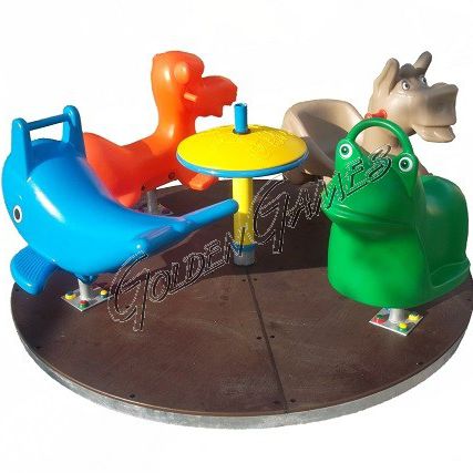Gira-gira infantil - GIOSTRA 4 ANIMALI - GOLDEN GAMES SRL - para parque infantil