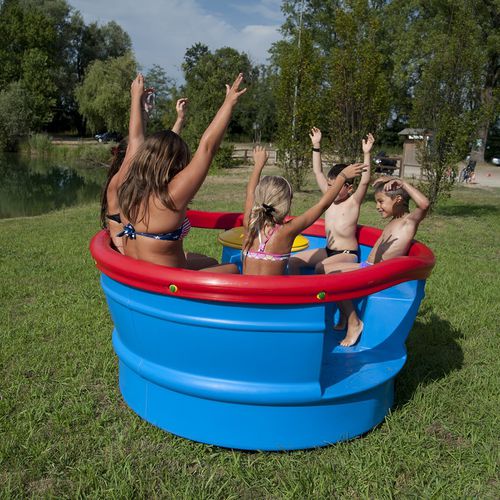 Gira-gira infantil - GIRELLO POLIETILENE 8 POSTI  - GOLDEN GAMES SRL - para parque infantil