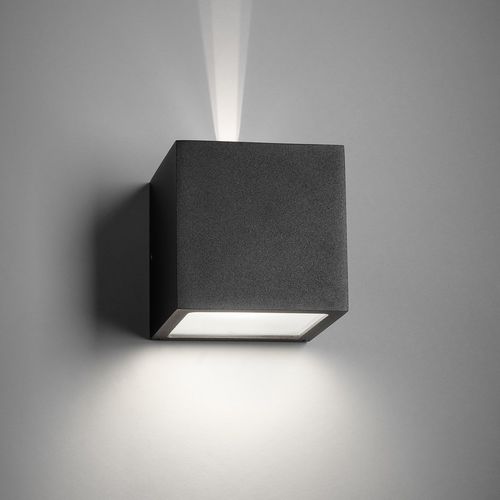 Arandela contemporânea - CUBE - LIGHT POINT - para ambiente externo / em alumínio / cúbica