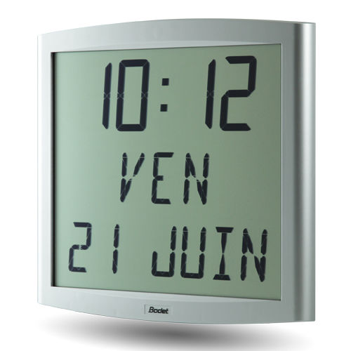 Relógio contemporâneo - CRISTALYS : DATE - Bodet Time - de parede / com display digital de LCD / para espaço público