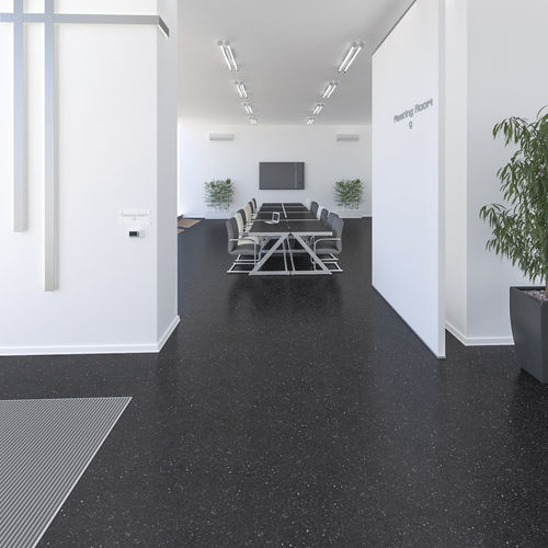 Placas de revestimento em pedra reconstituída - TAURUS TERAZZO DARK - Technistone a.s. - polida / fosca / para ambiente interno