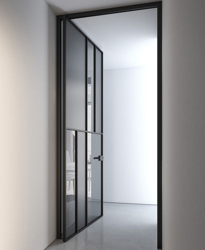 Porta interna - CÉLINE - ALBED - em alumínio / em vidro / pivotante