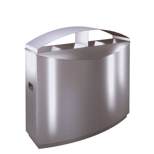Lixeira pública - FF4D - AUWEKO GmbH - em aço inoxidável / em aço inoxidável escovado / de coleta seletiva