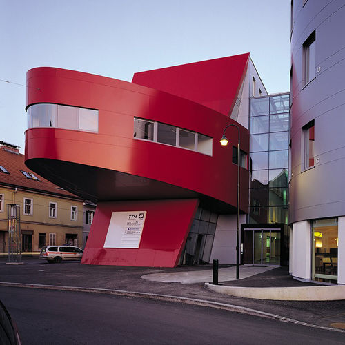 Revestimento de fachada em painéis - MÜNZGRABENSTRASSE GRAZ - ALUCOBOND - em alumínio / em compósito / de encaixe