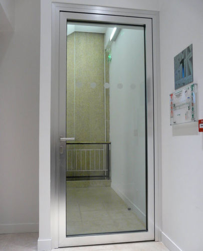 Porta interna - ALUPROTEC BP1V - SVF - em alumínio / de abrir / com vidro