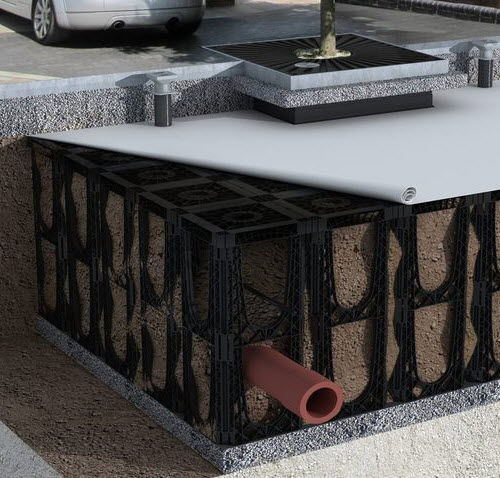 Módulo de enraizamento de árvores em PEAD - ROOTSPACE® 600 - GreenBlue Urban Ltd