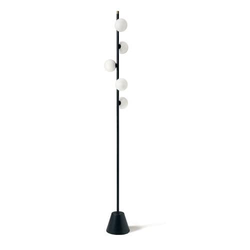 Luminária de piso - POMÌ - Miloox - em latão escovado / em latão / em vidro soprado