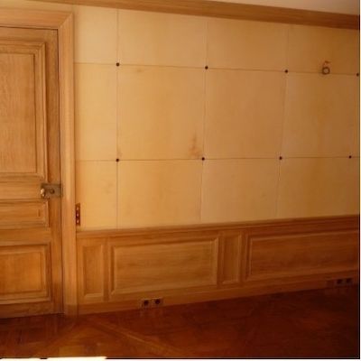 Acabamento de parede em couro - PARCHMENT - CUIR DECO - para ambiente interno / rústico / efeito de couro