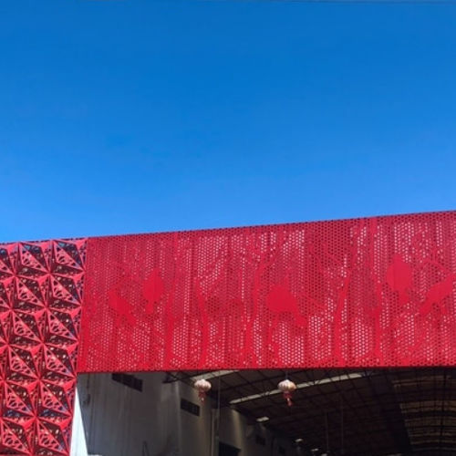 Revestimento de fachada em painéis - MCT-004 - M-City Aluminum Co., Ltd. - em alumínio / perfurado / decorativo
