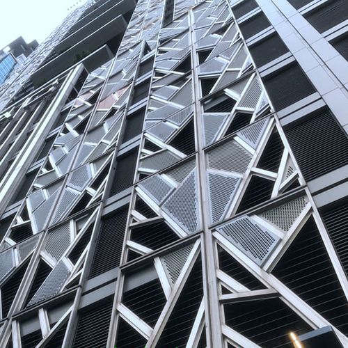 Revestimento de fachada em folhas - MCT-004 - M-City Aluminum Co., Ltd. - em alumínio / perfurado / 3D