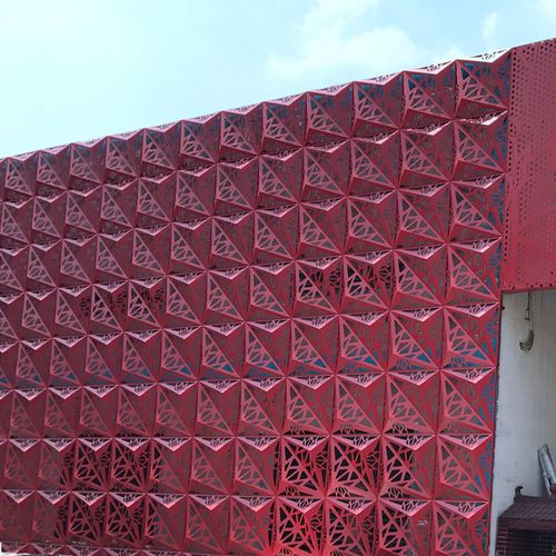 Revestimento de fachada em painéis - MCT-3D - M-City Aluminum Co., Ltd. - em alumínio / perfurado / 3D