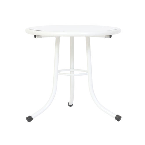 Mesa lateral contemporânea - model 7 - ARCALO - metálica / com base metálica / redonda