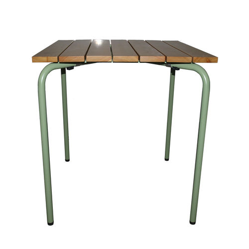 Mesa contemporânea - mod. 42 - ARCALO - em madeira / com base metálica / retangular
