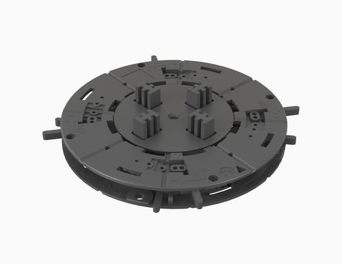 Pedestal para piso elevado em polipropileno - SpiraPave® SP-T11 12–18 mm - Elmich Pte Ltd - para ambiente externo / para ambiente interno / ajustável