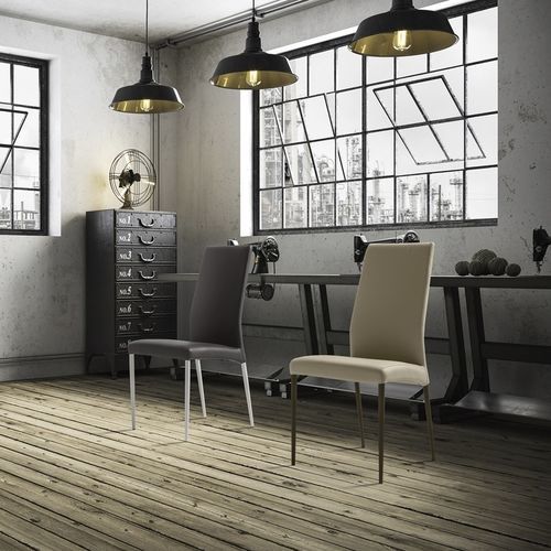 Cadeira contemporânea - BOND - ZAMAGNA ITALIA - para ambiente interno / em tecido / em couro sintético