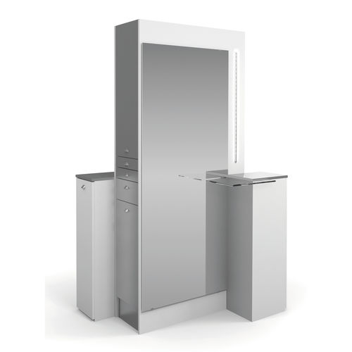 Penteadeira contemporâneo - LM-05-2 - kaemark - laminado / para salão de beleza / de 2 lugares