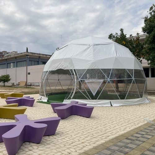 Estrutura tensionada com estrutura metálica - CUPOLE  - AmarantoIdea - em domo / para eventos / transparente