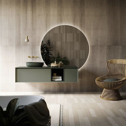 Gabinete de banheiro suspenso - MODULA SYSTEM 05 - PUNTOTRE - em laminado melamínico / contemporâneo / sem portas