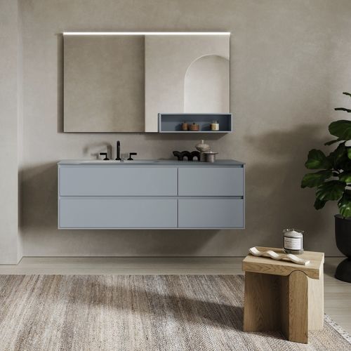 Gabinete de banheiro suspenso - CORNICI SYSTEM 11 - PUNTOTRE - em vidro / em laminado melamínico / contemporâneo
