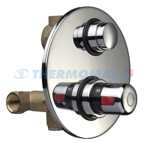 Misturador monocomando para box de banheiro - RUTP1404GMTC - Thermomat S.r.l. - de embutir / termostático / em latão cromado