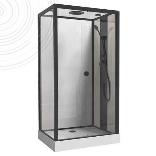 Cabine de banho em vidro temperado - FACT'ORY 202010202 - AYOR BATHROOM - em alumínio / em alumínio pintado / com porta de abrir
