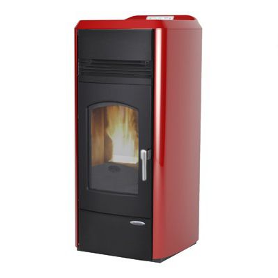 Salamandra com caldeira a pellets - PETRA - Laminox S.r.l. - 6 kW / 20 kW–50 kW / contemporânea