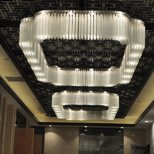 Plafon de design original - Jako Lighting - quadrado / em vidro / em aço