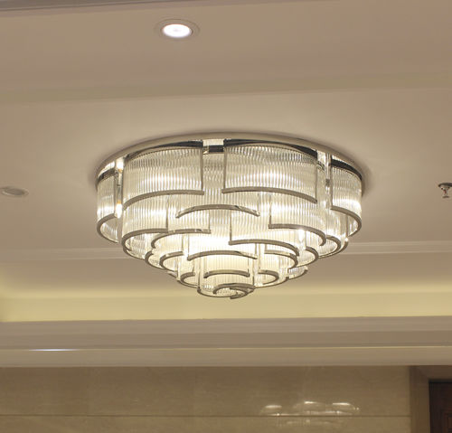 Plafon contemporâneo - CUSTOM - Jako Lighting - em vidro / em aço inoxidável / de LED