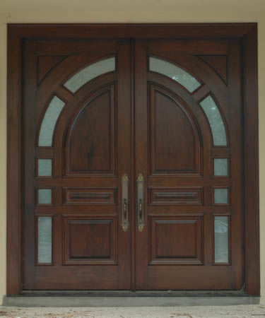 Porta de entrada - CLASSIC : CS-809 - Granddoors - em mogno / de abrir / com vidro
