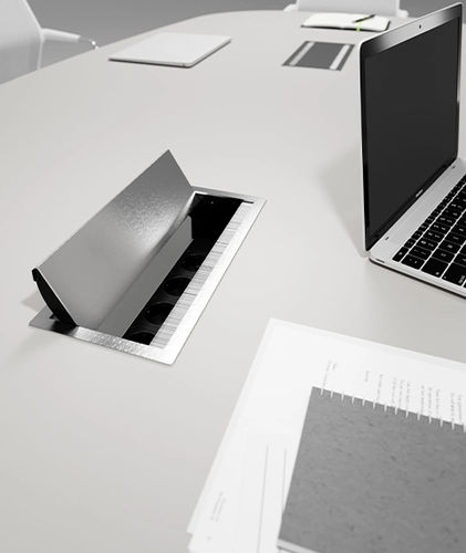 Tomada elétrica - VERSAFLAP DUAL 2.0 - ASA International Group - USB / para equipamento informático / dupla