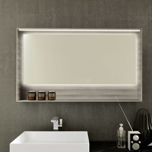 Espelho para banheiro de parede - C002 - BAXAR - contemporâneo / retangular / com iluminação LED