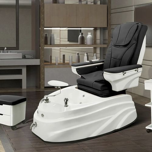 Cadeira de pedicure em couro - 4123B - Silverfox Corporation Limited - em PU / em acrílico / com apoio para pés