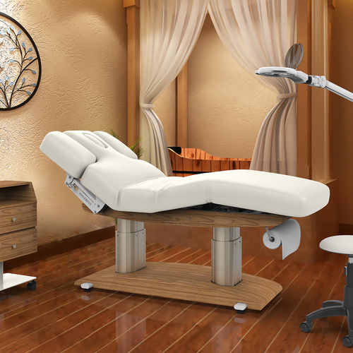 Mesa de massagem elétrica - 2259 - Silverfox Corporation Limited - em couro / em madeira / de altura regulável