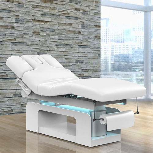 Mesa de massagem elétrica - 2340C - Silverfox Corporation Limited - em couro / em madeira / de altura regulável