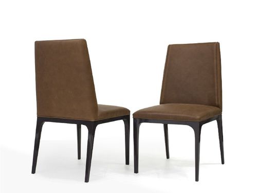 Cadeira de sala de jantar contemporânea - V144  - Aston Martin - para ambiente interno / em couro / com base em madeira laqueada