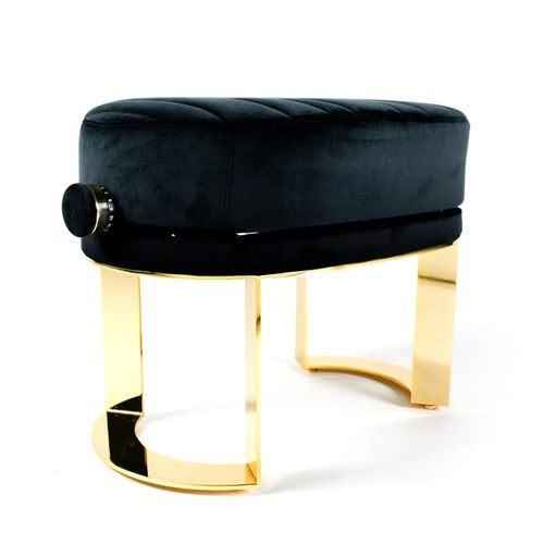 Banco estofado para penteadeira - Lola - KAUNUS DESIGN, S.L. - contemporâneo / em veludo / em espuma de alta densidade revestida