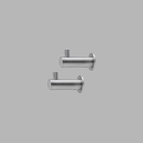 Cabide de parede contemporâneo - QU102 series - QTOO - em aço inoxidável polido / em aço inoxidável acetinado / duplo