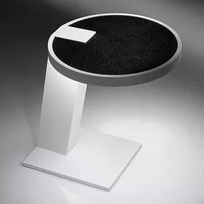 Mesa lateral contemporânea - RIALTO - pasut design - em Corian® / com base em Corian® / redonda