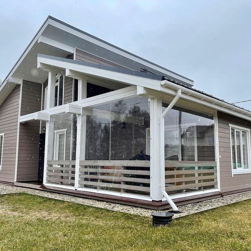 Toldo cortina em PVC - Transparent - Pikkuna - para varanda / para ambiente externo / para fachada